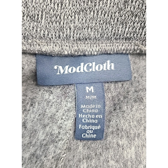 Modcloth Racing in Rainbow Stripe Sweatpants Women's Medium Crop Gray Wide Leg - Picture 5 of 6